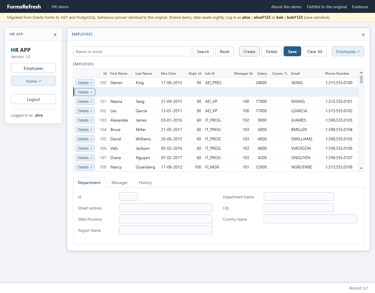 Migrated (.NET, PostgreSQL), step 04-create