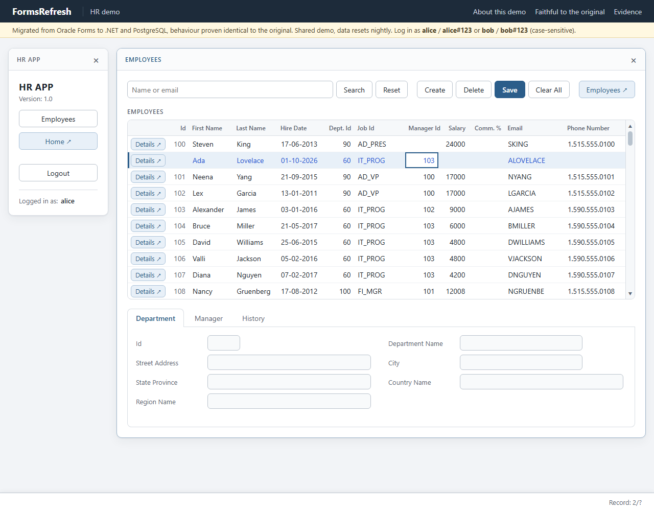 Migrated (.NET, PostgreSQL), step 08-manager-lov