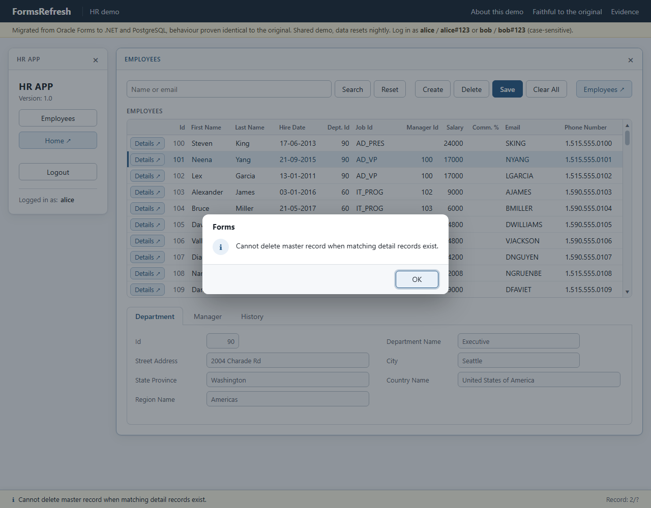 Migrated (.NET, PostgreSQL), step 08-confirm