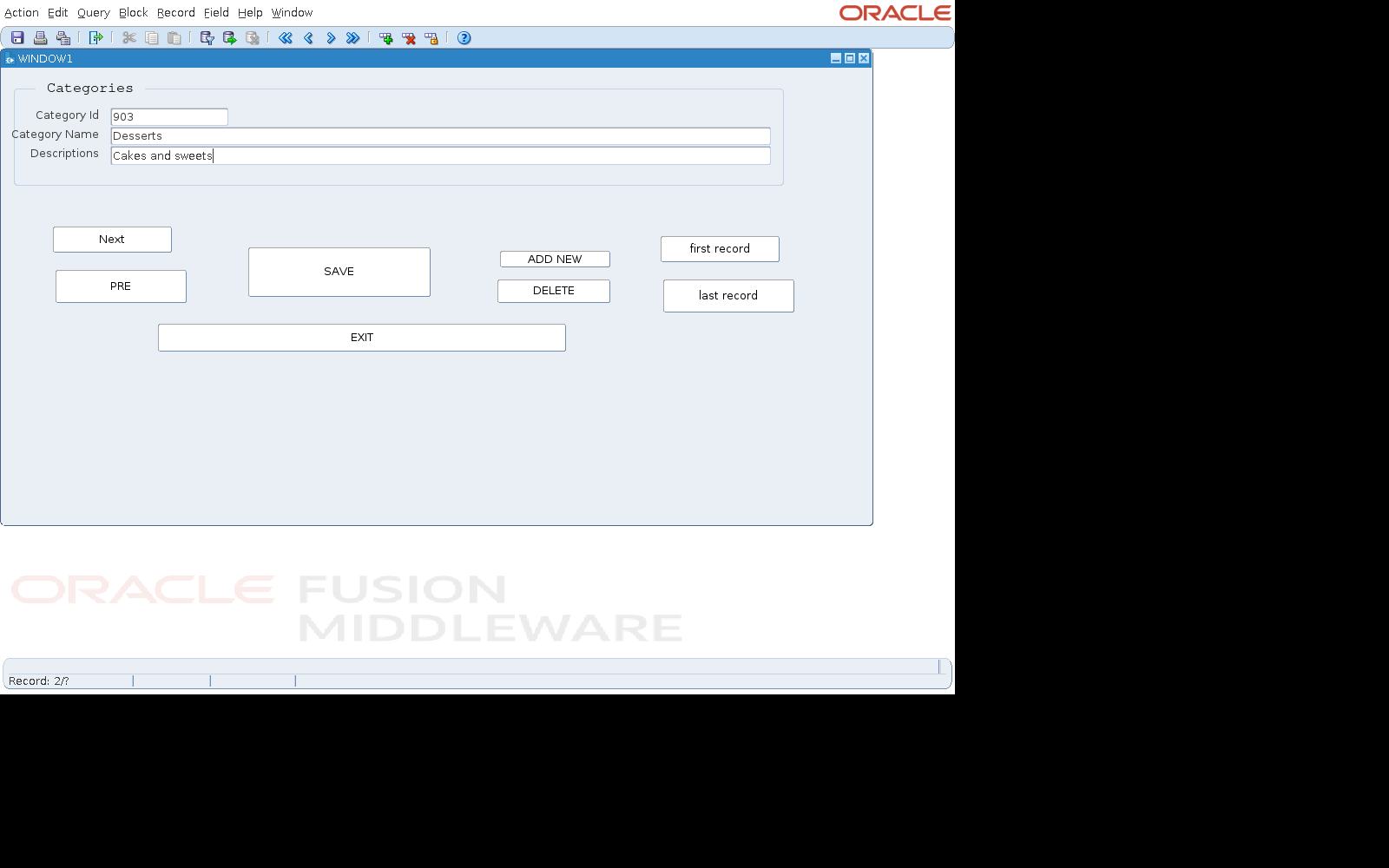 Original (Oracle Forms 14.1.2), step 02-fields