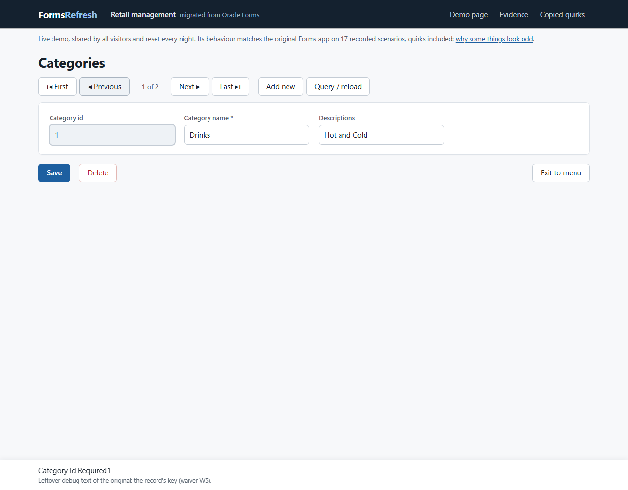 Migrated (.NET, PostgreSQL), step 05-previous