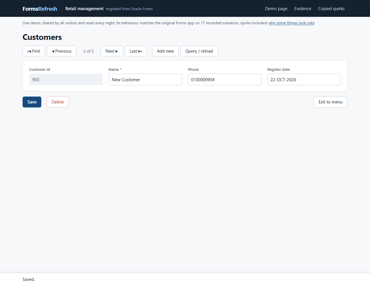 Migrated (.NET, PostgreSQL), step 03-save