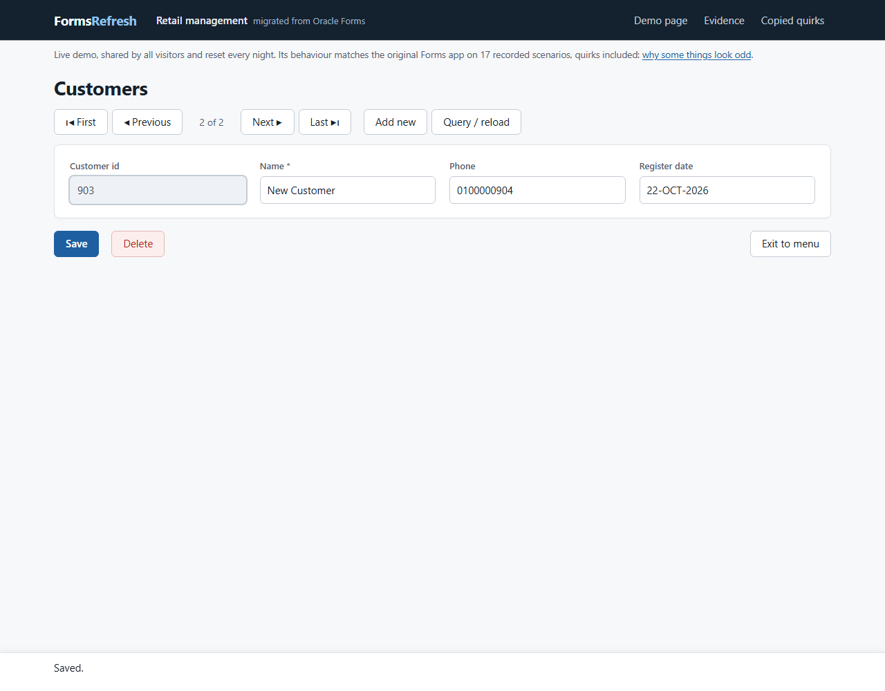 Migrated (.NET, PostgreSQL), step 05-delete