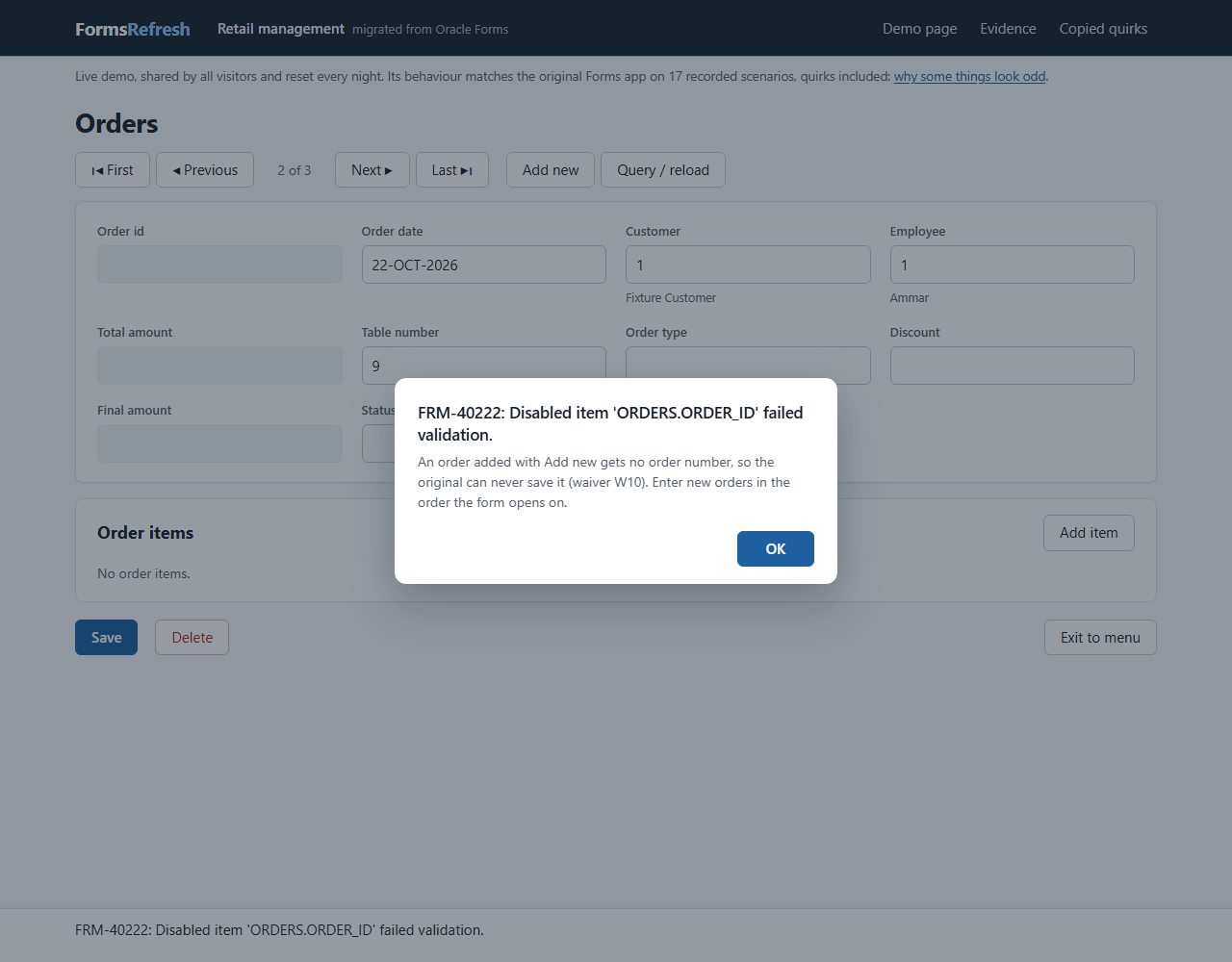 Migrated (.NET, PostgreSQL), step 06-acknowledge