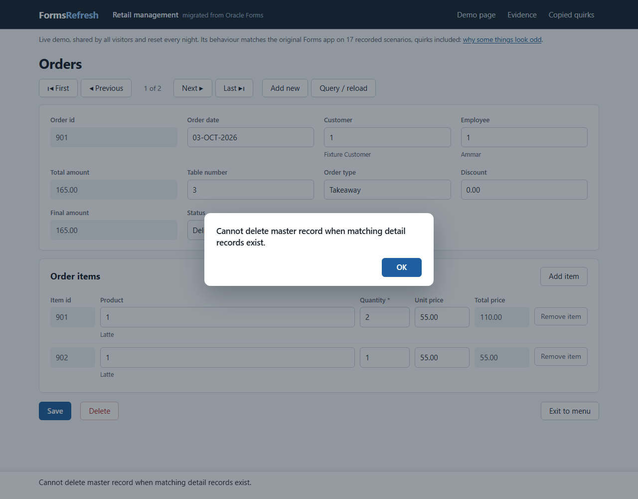 Migrated (.NET, PostgreSQL), step 03-delete