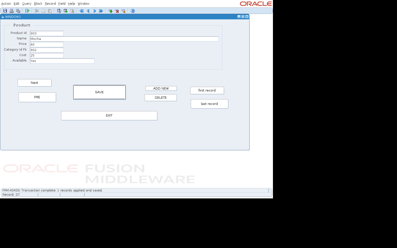 Original (Oracle Forms 14.1.2), step 05-save