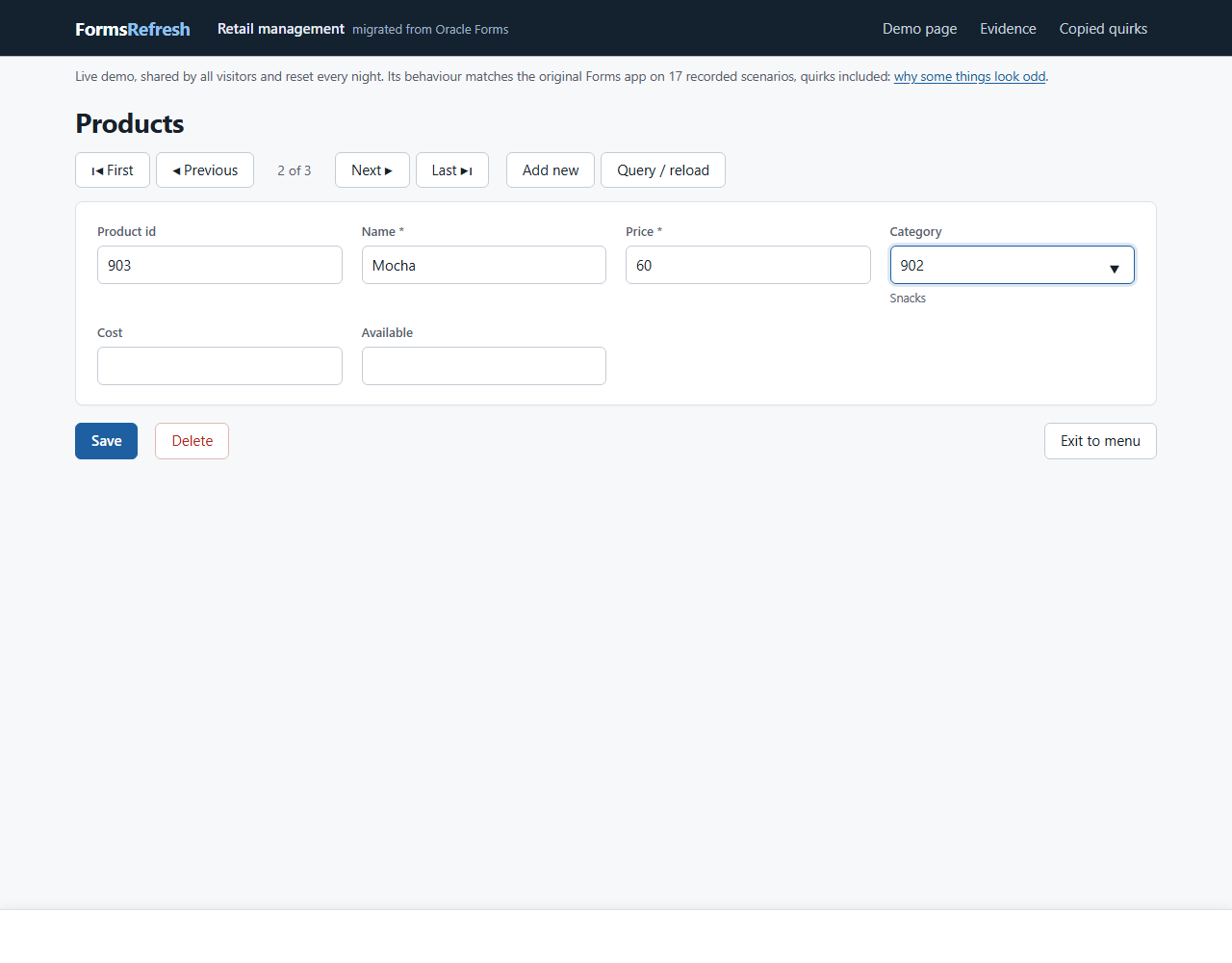 Migrated (.NET, PostgreSQL), step 03-category