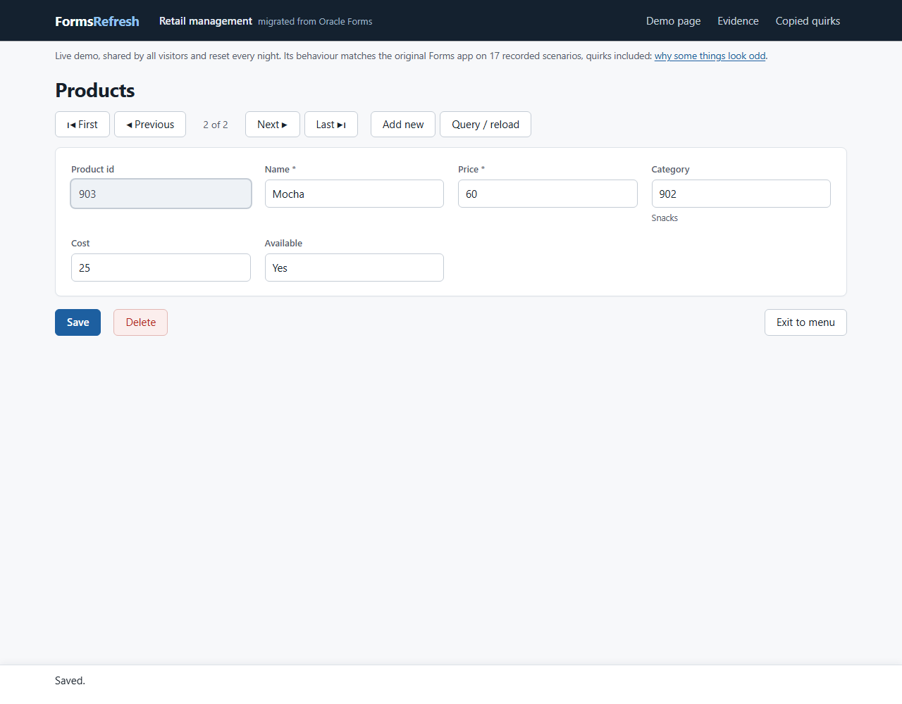 Migrated (.NET, PostgreSQL), step 07-delete